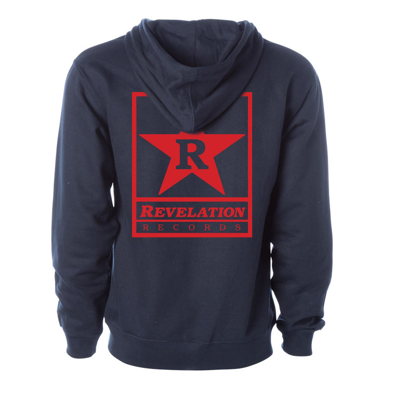 Revelation Records "Logo (Navy)" - Zipper Hooded Sweatshirt
