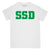 SSD "Logo (White With Green)" - T-Shirt
